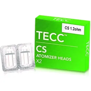 TECC CS Atomizer Heads 1.2 ohm Coil - Compatible with Totally Wicked / CS Air Tanks - Pack of 2