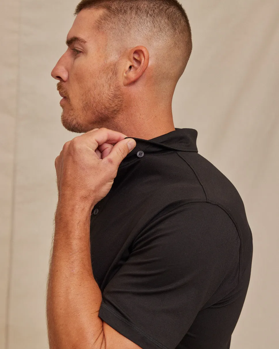 The Voyager - Performance SS Polo - Black