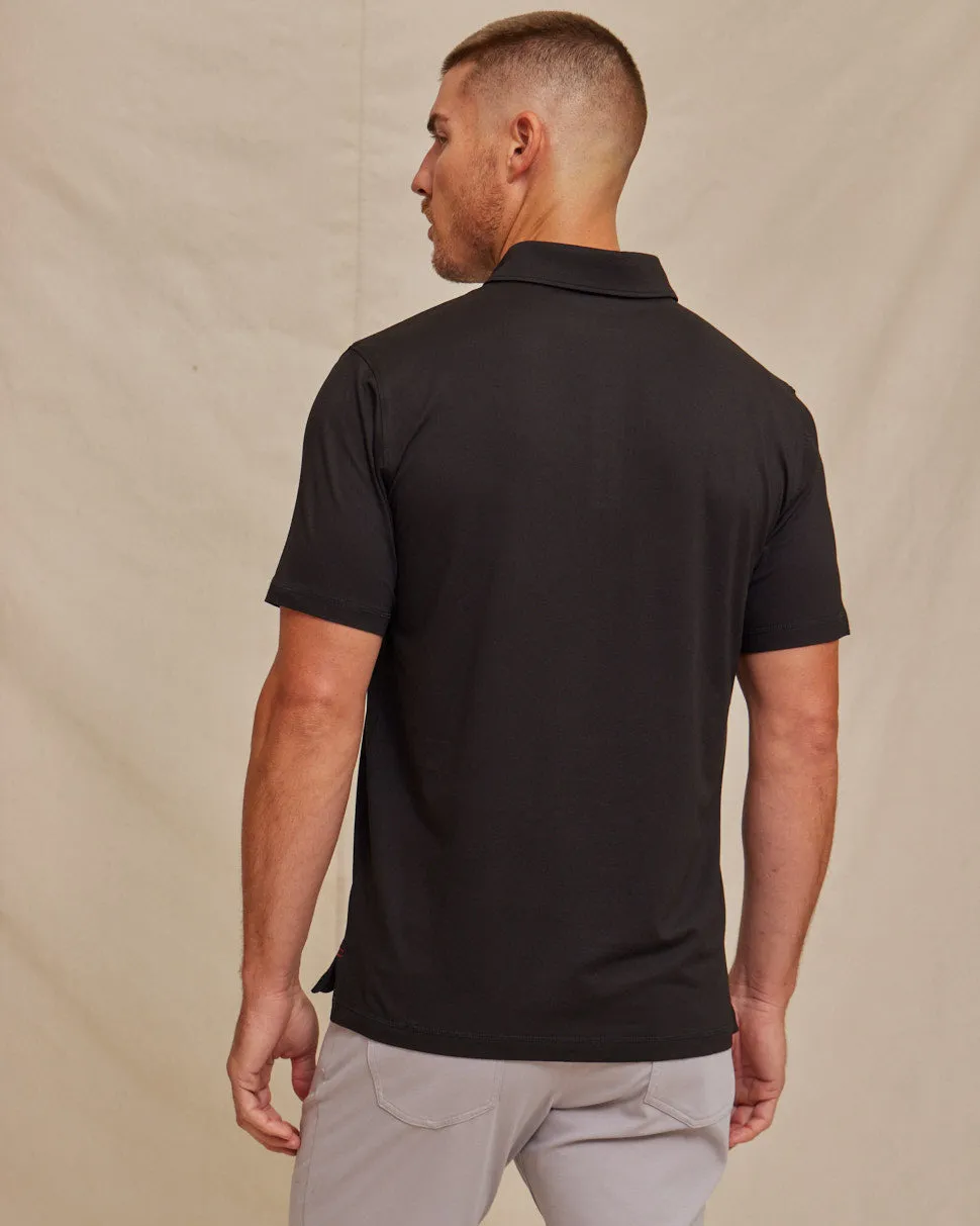 The Voyager - Performance SS Polo - Black