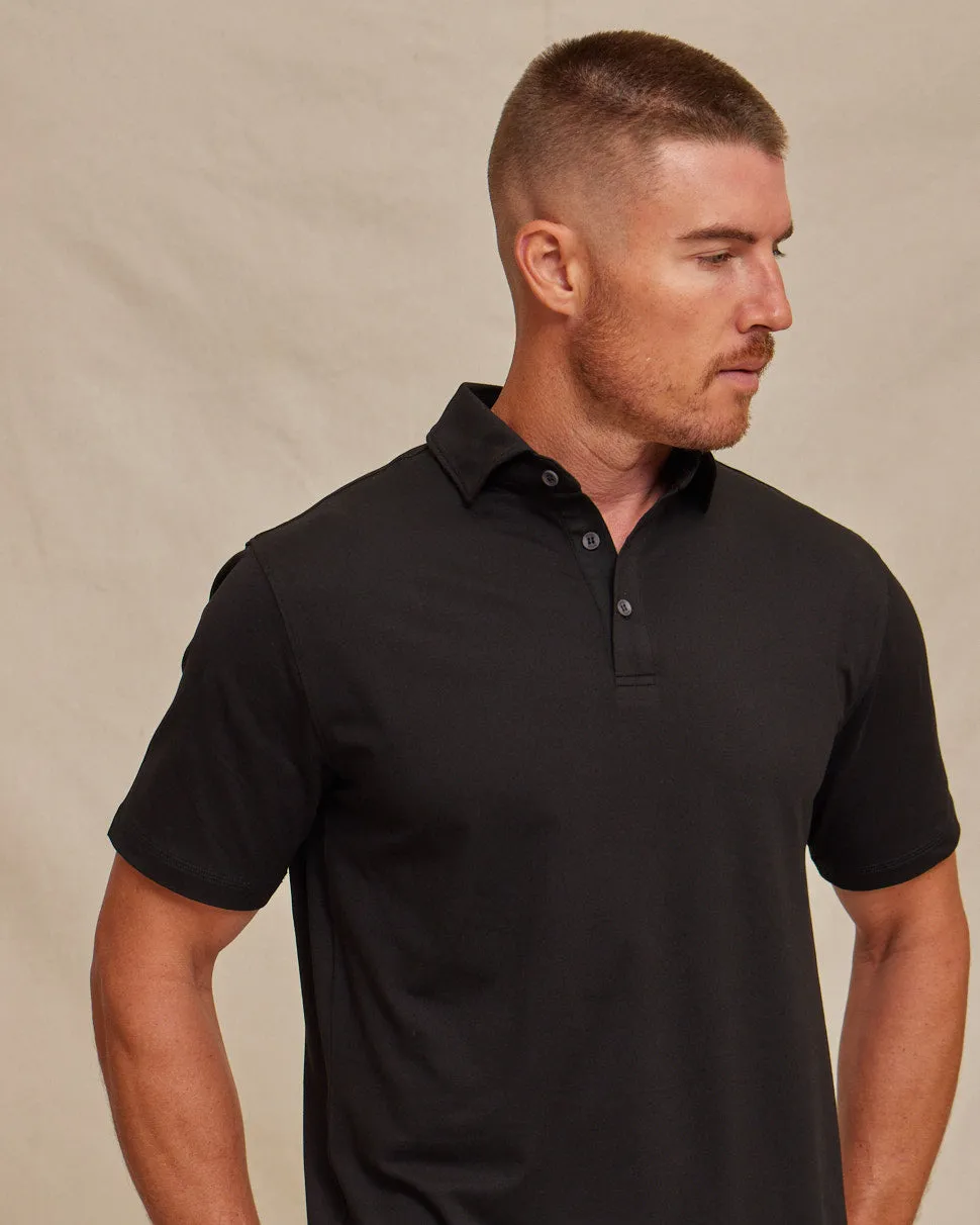 The Voyager - Performance SS Polo - Black