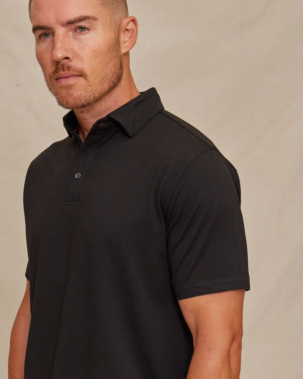 The Voyager - Performance SS Polo - Black