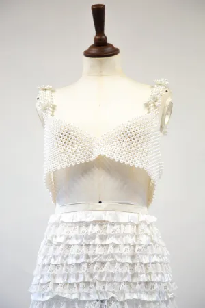 Vintage 1960s Pearl Beaded Bra Top