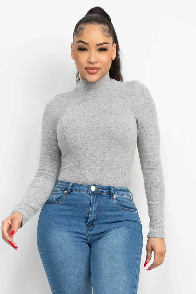 Women's Mock Neck Long Sleeve Top