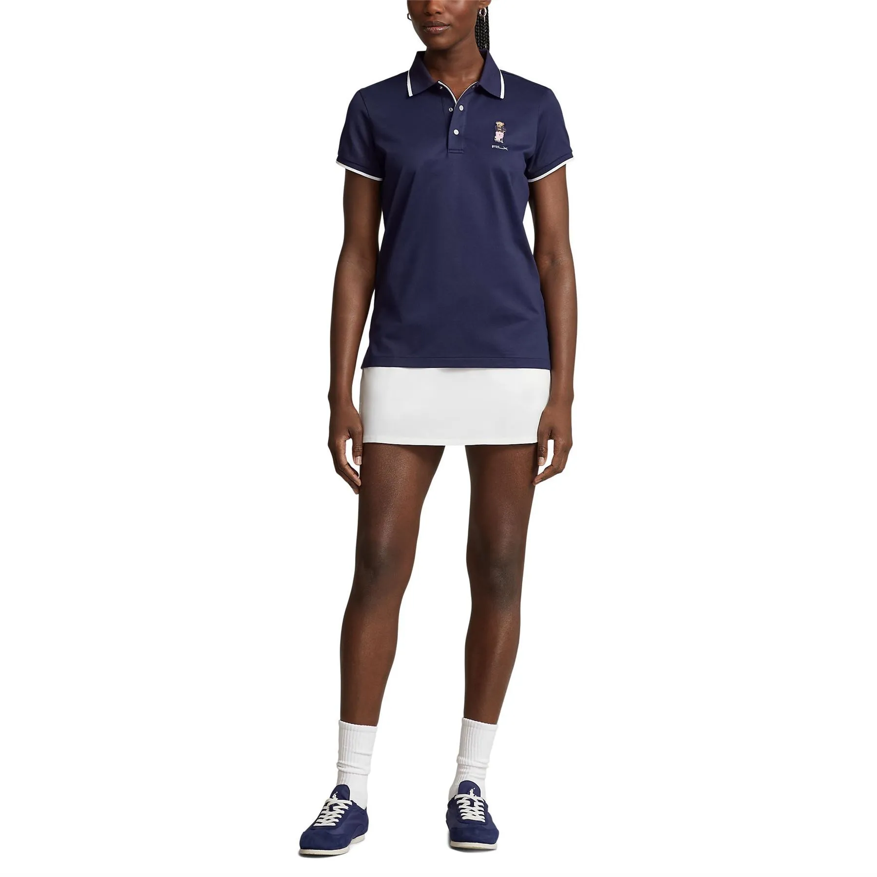 Womens Tailored Fit Polo Bear Polo Shirt Refined Navy - SS24